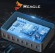 Zasilacz do laptopa Reagle SZYBKA ŁADOWARKA 8 w 1 GaN III 440W PD 5x USB C 3x QC 3.0 DO LAPTOPA IPHONE 3