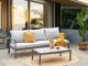 Beliani Sofa ogrodowa dla 3 osób KIATO Metal Jasnoszary 2
