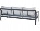 Beliani Sofa ogrodowa dla 3 osób KIATO Metal Jasnoszary 5