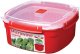 Sistema Sistema 1103, Steamer, Red, 3200 ml, Transparent, 13.53 cups, 238 mm 1