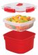 Sistema Sistema 1103, Steamer, Red, 3200 ml, Transparent, 13.53 cups, 238 mm 2