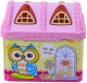 LeanToys Skarbonka Metalowa Domek Sowa Kłódka Kluczyki Różowa 5