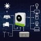 Qoltec Hybrydowy Inwerter solarny Off-Grid 3500W | 100A | 24V | MPPT |  BMS | opcja Wi-Fi | Sinus | Power Factor 1.0 5
