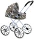 LeanToys Wózek Dla Lalek Duże Koła Składany Gwiazdki Chmurki Szary 70cm LEAN Toys 2