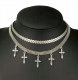 ITIMPORT NASZYJNIK CHOKER CELEBRYTKA DŁUGA BOHO SREBRNY 42 2