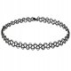ITIMPORT CHOKER KLASYCZNY Czarny NASZYJNIK Gothic CH12 3