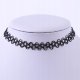 ITIMPORT .CHOKER Koronkowy Haft Czarny NASZYJNIK Elegancki 8