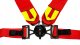 SLIDE_F Pasy sportowe Slide V2 Quick Czerwone 4P 3" 2