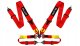 SLIDE_F Pasy sportowe Slide V2 Quick Carbon Czerwone 4P 3" 1