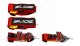 SLIDE_F Pasy sportowe Slide V2 Quick Carbon Czerwone 4P 3" 3