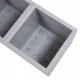 Lamela Kwietnik KARO 800x400x400 beton ECO recycled - jasny szary beton LA936-70 Lamela 7