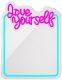 Forever Neon MIRROR LED LOVE YOURSELF błękit róż FMNE01 Light 1