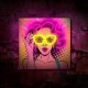 Forever Neon ART LED POWER WOMAN żółto fioletowy FLA02 Light 4