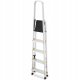 DRABEST Drabina aluminiowa, 5 stopni, wytrzymałość 150 kg I-1915 4