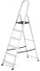 DRABEST Drabina aluminiowa, 6 stopni, wytrzymałość 150 kg I-1916 1