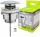 Watersolution Instadrain korek 2 w 1 klik-klak/otwarty do umywalki z przelewem i bez przelewu, chrom 2848 3