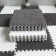 ITIMPORT Puzzle na podłogę PLUSZOWA Piankowe DYWAN MATA Aksamitna DZIECI 30cm SZARA 4