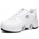 ITIMPORT BUTOROLKI BUTY ROLKI Z KÓŁKAMI ROLKAMI PODŚWIETLANE 7-LED UNISEX BIAŁE r.42 1