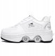 ITIMPORT BUTOROLKI BUTY ROLKI Z KÓŁKAMI ROLKAMI PODŚWIETLANE 7-LED UNISEX BIAŁE r.42 2