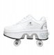 ITIMPORT BUTOROLKI BUTY ROLKI Z KÓŁKAMI ROLKAMI PODŚWIETLANE 7-LED UNISEX BIAŁE r.42 3