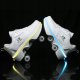 ITIMPORT BUTOROLKI BUTY ROLKI Z KÓŁKAMI ROLKAMI PODŚWIETLANE 7-LED UNISEX BIAŁE r.42 5