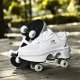 ITIMPORT BUTOROLKI BUTY ROLKI Z KÓŁKAMI ROLKAMI PODŚWIETLANE 7-LED UNISEX BIAŁE r.42 6