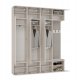 Goodhome Garderoba HAGA IV 3Sz1W KASZMIR 3x Szafa + Wieszak 2