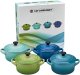 Lumarko Le Creuset Stoneware Set of 4 petite Casseroles 10x5cm ocean 10
