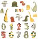 ROOM Decor SIPO-WS63049 NAKLEJKI NA ŚCIANĘ CYFRY DINO 1