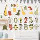 ROOM Decor SIPO-WS63049 NAKLEJKI NA ŚCIANĘ CYFRY DINO 2