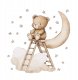 ROOM Decor SIPO-WS63047 NAKLEJKI NAŚCIANĘ MIŚ DARABINA 1