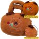 LeanToys Torba Pluszowa Z Kapibarą Z Różą Brązowy 20cm 2