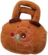 LeanToys Torba Pluszowa Z Kapibarą Z Różą Brązowy 20cm 3