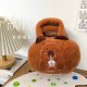 LeanToys Torba Pluszowa Z Kapibarą Z Kubkiem Brązowy 20cm 4