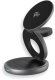 Ładowarka Prestigio Twist 3-in-1, wireless Qi2 charging station for iPhone (15W), AppleWatch (2.5W) & AirPods (5W), Qi2 certified, magnetic charging pads with stand function, foldable, power adapter 30W, USB-C charging cable 1 m, space gray 1