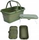 InnovaGoods PLATINET CAMPING PICNIC BASKET 47X29X23,5 CM, 16L, FOLDING, WITH 2 IN 1 LID / TABLE GREEN [46139] 1