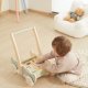 Ecotoys Viga Drewniany Wózek Na Klocki Pchacz 4