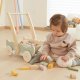 Ecotoys Viga Drewniany Wózek Na Klocki Pchacz 9