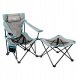 Mentor PLATINET CAMPING SET OF 2, FOLDING TABLE/ FOOTREST + CHAIR BLACK BLUE [45907] 2