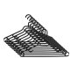 Domoletti PLASTIC HANGER BLACK LSP037 10PCS 2