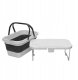 InnovaGoods PLATINET CAMPING PICNIC BASKET 47X29X23,5 CM, 16L, FOLDING, WITH 2 IN 1 LID / TABLE WHITE-GREY [45904] 5