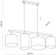 Lampa wisząca TKKRYWULT Tk Lighting Deva 6108 lampa wisząca zwis 4x15W E27 beżowa/drewniana 5