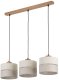 Lampa wisząca TKKRYWULT Tk Lighting Eco* 5771 lampa wisząca zwis 3x15W E27 czarna/drewniana 2
