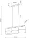 Lampa wisząca TKKRYWULT TK Lighting Nicol 4801 lampa wisząca zwis 3x15W E27 czarna/dąb 6