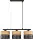 Lampa wisząca TKKRYWULT TK Lighting Nicol 4801 lampa wisząca zwis 3x15W E27 czarna/dąb 7