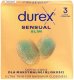Durex  DUREX Sensual Slim Prezerwatywy supercienkie - zwężony kształt 1 op.-3 sztuki 3