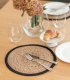 Excellent Houseware Podkładka na stół Wicker Czarna 30 cm 2