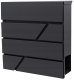 YokaHome M44 SKRZYNKA POCZTOWA NA LISTY GAZETY ANTRACYT STRIP 3
