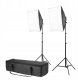 Zestaw studyjny Comitso Zestaw światła ciągłego FreePower 2400W z softboxami 50x70 i torbą 2
