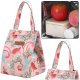 Lean Termiczna Izolacyjna Śniadaniowa Lunch Bag Różowa Kwiaty 25cm 1